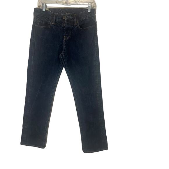 Abercrombie & Fitch Size 28 X 30 Dark Wash Button Fly The AF Slim Straight Jeans - Picture 1 of 12